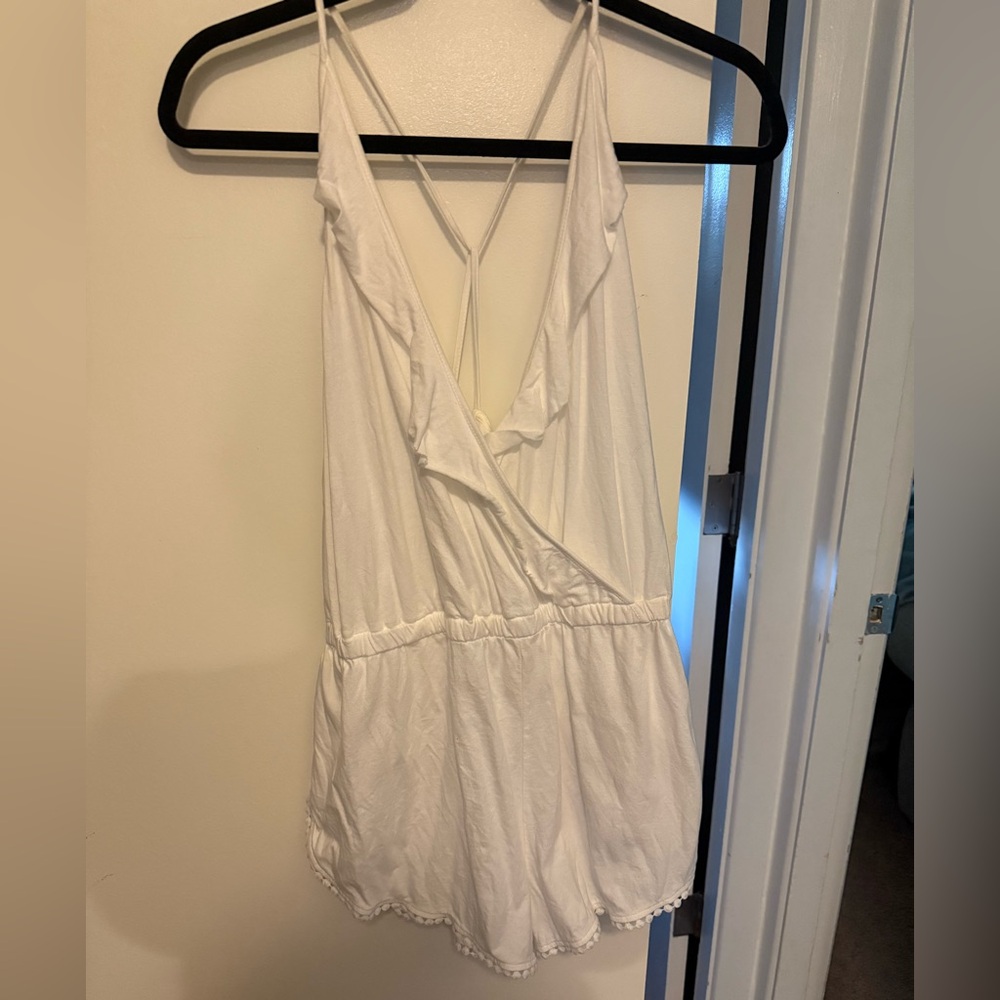White romper coverup